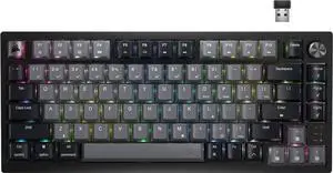 K65 PLUS WIRELESS 75% RGB Hot-Swappable Mechanical Gaming Keyboard  Pre-Lubricated MLX Red Linear Switches  Top Mounted  Dual-Layer Sound Dampening  PBT Keycaps  QWERTY NA  Black