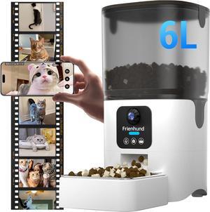 Smart Camera Automatic Cat Feeder: 1080P HD Live View with Night Vision,5G Automatic Dog Feeder with Two-Way Audio,Detachable for Easy Clean,Record Wonderful Moments for Multiple Pets-25Cup