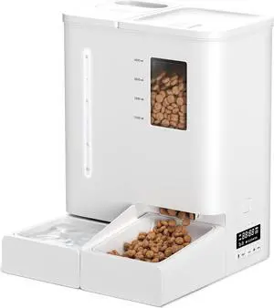 All in One Automatic Cat Feeder and Water Dispenser 4L Cat Water Dispenser + 5L Cat Food Dispenser Cat Feeder and Water Dispenser Automatic Cat Feeder and Water Set