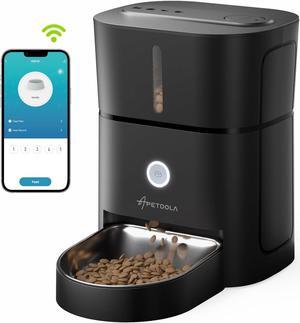 Automatic Cat Feeder, 5G WiFi Cat Food Dispenser with APP Control, 3L/12 Cup Timed Cat Dry Food Dispenser, Auto Pet Feeder Programmable for Cats & Dogs, 10s Voice Recorder, Dual Power Supply
