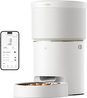 Vacuum-Sealed Automatic Cat Feeders, 8L/34Cups Automatic Dog Feeder with 5G Wi-Fi, Automatic Cat Food Dispenser for Airtight Storage, Space Pet Feeder with 187mm Large Food Tray for Cat & Dog
