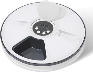 Automatic Cat Feeder Wet Food/Dry Food, 6 Meal Timed Pet Feeder Easily Programmable & Easy to Clean, Auto Feeder for Cats/Small Dogs