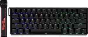 Aula WIN60 HE 60% Wired Magnetic Keyboard with Adjustable Actuation, 8000 Hz Polling Rate, Hall Effect Switches, Hot-Swap, for FPS Games (Black)