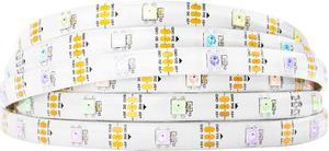 BTF-LIGHTING WS2812B RGB 5050SMD Individual Addressable 16.4FT 30Pixels/m 150Pixels Flexible White PCB Full Color LED Pixel Strip Dream Color IP65 Waterproof Making LED Screen LED Wall Only DC5V