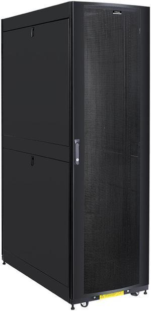 DavisLegend 47U 24"W x 48"D Server Cabinet IT Network Data Rack Enclosure with vented doors, vented top with brush cable pass through