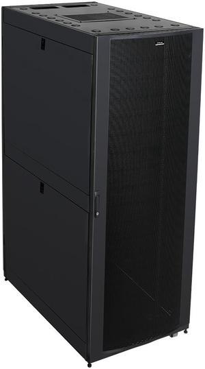 DavisLegend 47U 32"W x 48"D Server Cabinet IT Network Data Enclosure with vented doors, build in Vertical Cable manager, vented top with brush cable pass through