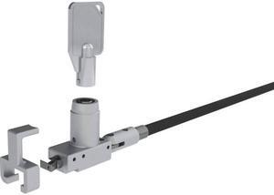 NOBLE WEDGE LOCK WITH BARREL KEY AND CABLE TRAP, TAA COMPLIANT