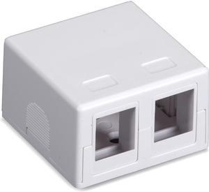 Black Box Value Line Surface-Mount Housing 2-Port White