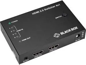 Black Box HDMI 2.0 4K Video Switch - 4x1 VSW-HDMI2-4X1