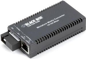 MultiPower Miniature Fast Ethernet (100-Mbps) Media Converter - 10/100-Mbps Copper to 100-Mbps Simplex Singlemode Fiber, 1550/1310nm, 2km