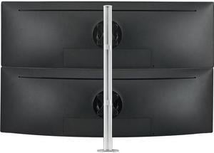 ATDEC DUAL STACK HEAVY MONITOR DESK MOUNT - FLAT/CURVED UP TO 49IN - VESA 75X75,