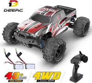 DEERC RC Cars 9300 High Speed Remote Control Car for Kids Adults 1:18 Scale 25+ MPH 4WD Off Road Monster Trucks,2.4GHz All Terrain Toy Trucks with 2 Rechargeable Battery,40+ Min Play Gift for Boy Girl