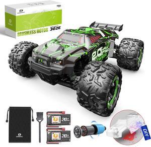 DEERC Brushless 302E RC Cars Upgraded 60KMH High Speed Remote Control Car for Adults 4WD 118 Scale All Terrain Off Road Monster Truck with DIY Extra Shell 2 Battery