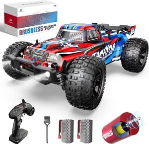 DEERC 210E 110 Large Brushless RC Car for Adults 111V 4X4 RTR High Speed Monster Truck 60 KMH All Terrain 24Ghz Hobby Electric RC Truck OffRoad Remote Control Vehicle 40min RC Crawler