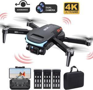 D94 Drone with 4K HD Dual Camera, RC Quadcopter Drone with Light, Avoiding Obstacles, Headless Mode, 2 Batteries