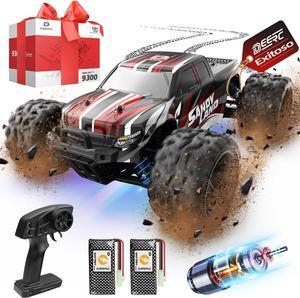 DEERC 9300 Remote Control Car High Speed RC Cars for Kids Adults 1:16 Scale 40 KM/H 4WD Off Road Monster Trucks,2.4GHz All Terrain Toy Trucks with 2 Rechargeable Battery