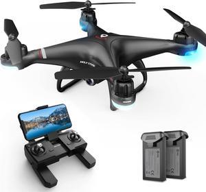 Holy Stone GPS Drone with 2K HD Camera FPV Live Video for Adults and Kids, Quadcopter HS110G Upgraded Version, 2 Batteries, Altitude Hold, Follow Me and Auto Return, Easy to Use for Beginner