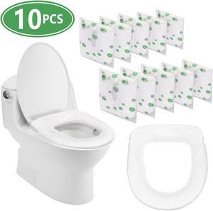 Aimisin Disposable Toilet Seat Covers Individually Wrapped Portable Toilet Mats for Hotel Travel Office Party Hospital 10 PCS