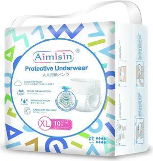 Aimisin Premium Incontinent Underwear for Men Women, Absorbent Integrated Core, XL, 20ct Aimisin Premium Incontinent Underwear for Men Women, Absorbent Integrated Core, XL, 20ct