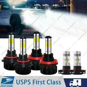 LED Headlight + Fog Light Bulbs Combo For  Silverado 1500 2500 HD 2007-2015