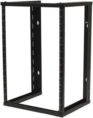 15U Wall Mount Open Frame 19" Server Equipment Rack Threaded 16 inch depth Black