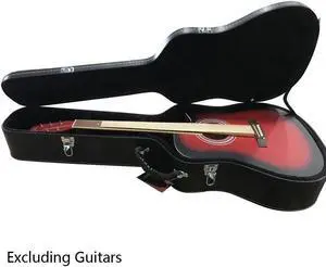 New   41" Acoustic Arched Protable Folk Guitar Hardshell Carrying Case