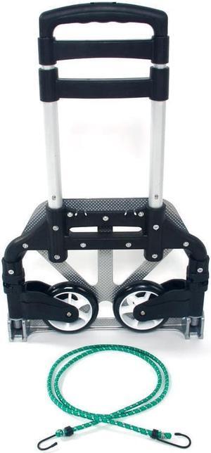 170 lbs Shopping Cart Folding Dolly Collapsible Trolley Push Hand Truck Black