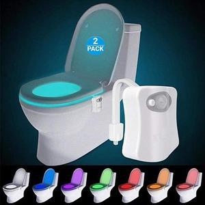 LED Toilet Bathroom Night Light PIR Motion Activated Seat Sensor 8Color Changing