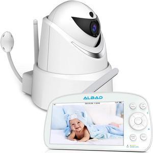 Baby Monitor, 5.5" Screen 1080P HD Video Baby Monitor, Baby Monitor with Camera and Audio, Infrared Night Vision, Two-Way Audio, Motion Tracking, Sound Detection, Temperature Alarm
