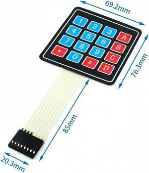 4*4 Matrix Array/Matrix Keyboard 16 Key Membrane Switch Keypad for