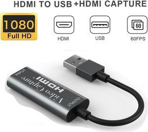Video Capture Card Convenient Compact HDMI To USB 2.0 60fps Game Capture Card  Grabber HD Camera Recording Live Streaming