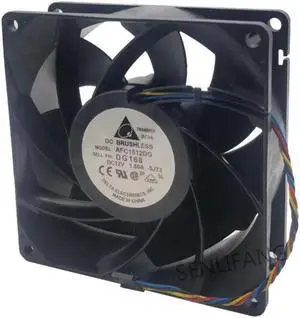 Ventilador de refrigeración para turbina aerogeneradora AFC1512DG, extralargo, CC de 12V, 1,80a, 15050, 15cm, 150x150x50mm, 3800RPM, 4 cables