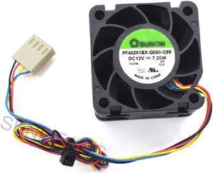 De nuevo para PF40281BX-Q050-Q99 4cm 4028 12V 12V 7,20 W 4 cables de alimentación del servidor de ventilador de refrigeración