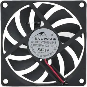 Ventilador de refrigeración con rodamiento de bolas, sección delgada, 8 cm, 8010, YY8010M24B / 24 v, 8 cm