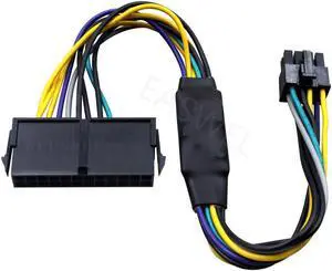 Cable adaptador de fuente de alimentación para teléfono móvil, 24 pines a 8 pines, 18AWG, ATX Cable adaptador de fuente de alimentación para teléfono móvil, 24 pines a 8 pines, 18AWG, ATX