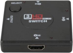 HDMI-compatible Splitter 3 In 1 Out Switcher 3 Port Hub Box Auto Switch 3x1 1080p HD 1.4 for HDTV XBOX 360 PS3