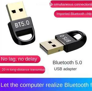 USB Bluetooth Adapters BT 5.0 USB Wireless Computer Adapter Audio Receiver Transmitter Dongles Laptop Earphone BLE Mini Sender