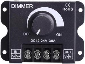 LED Dimmer Adjustable Brightness Lamp Bulb Strip Driver Single Color Light Power Supply Controller 30A DC 12V 24V 360W