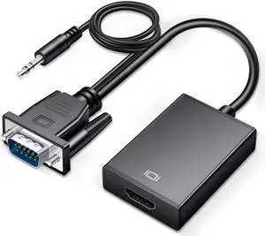 1080P VGA To HDMI-compatible Converter Adapter Cable for PC Laptop To HDTV Projector with Audio Output VGA Full HD Adapter