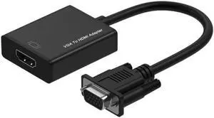 VGA Male To HDMI-compatible Female Converter Adapter Cable with Audio Output 1080P VGA HD Adapter for PC Laptop HDTV Projector