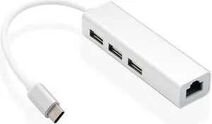 4 In 1 USB HUB USB C HUB Adaptador RJ45 100Mbps Ethernet Port Cable USB C To USB 3.0 Dock Adapter for Macbook Pro Accessories