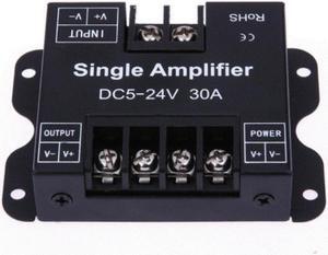 DC 5V-12V 30A Led Signal Amplifier Dimmer Receive Monochromatic Signal From A LED Dimmer and Send To Another Set of LED Sources