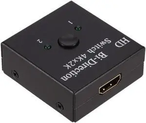 4Kx2K Switcher UHD 2 Ports Bi-directional Manual 2x1 1x2 HDMI AB Switch HDCP Supports 4K FHD Ultra 1080P for Projector