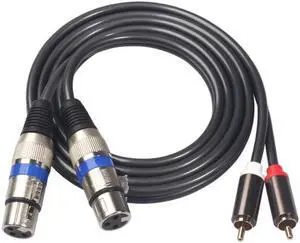 Audio Cable 2 XLR To 2 RCA Adapter Amplifier Speaker XLR RCA Hifi Microphone Speaker Cable