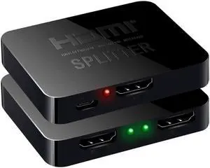 4K HDMI-compatible Splitter Full HD 1080p HDMI-compatible Switch 1X2 Splitter 1 In 2 Out Amplifier Dual Display for HDTV DVD