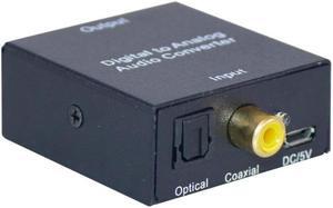 2 Colors Digital Optical Coaxial Toslink Signal To Analog Audio Converter Adapter RCA Digital To Analog Audio Converter Adapter