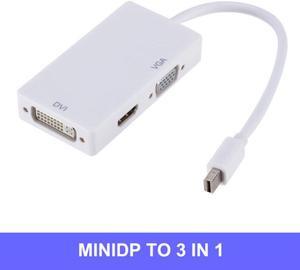 Rectangle Mini Display Port DP Thunderbolt To DVI/VGA/HDMI Converter Adapter 3 In 1 for Apple IMac Mac Mini Pro Air Book