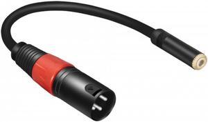 0.2m XLR 3 Pin Male Plug To 3.5mm TRS 1/8inch Female Stereo Audio Adapter Microphone Extension Cable Wire