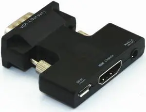 HDMI-compatible Female To VGA Male Converter 3.5mm Audio Cable Adapter 1080P FHD Video Output for PC Laptop TV Monitor Projector