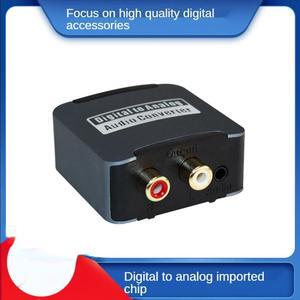 Full Audio Converter Digital To Analog Audio Converter Coaxial Toslink To Analog Stereo L/R RCA 3.5mm Jack Audio Adapter
